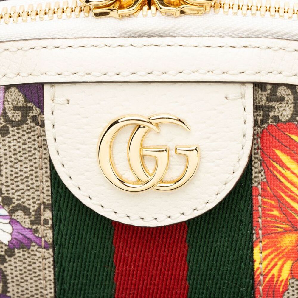 Gucci GG Supreme Flora Ophidia Dome Small Shoulder Bag - Picture 9 of 13